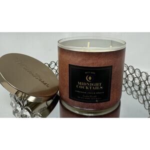1 Bath & Body Works Midnight Cocktails 3-Wick Candle 14.5 oz~Soft Scent Tobacco
